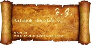 Halabuk Gusztáv névjegykártya