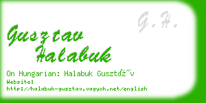 gusztav halabuk business card
